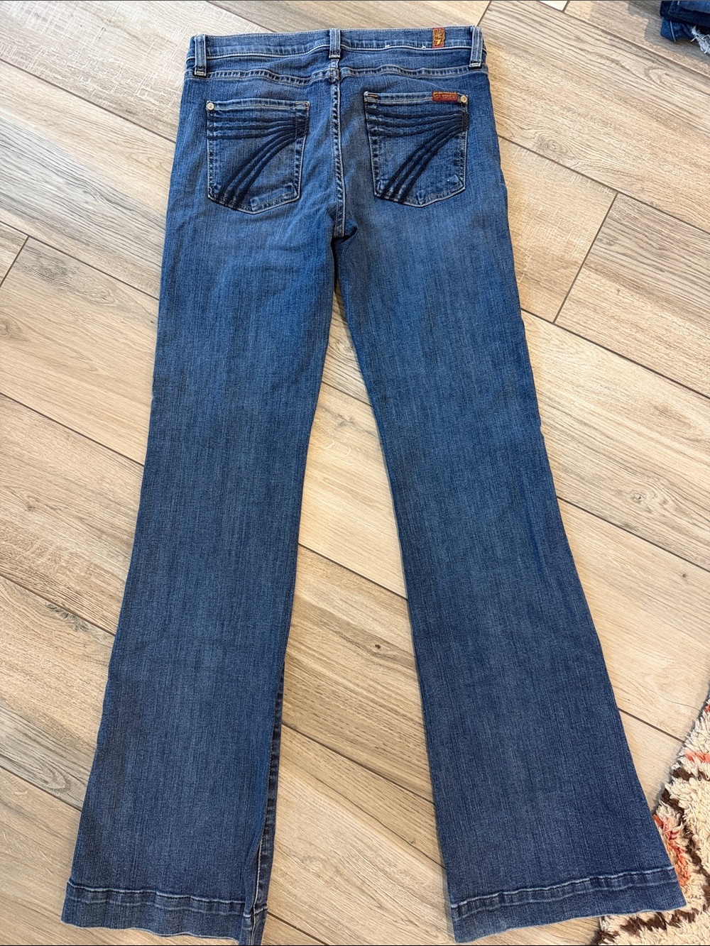 7 For All Mankind Dark Blue Flare Jeans